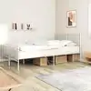 Image de Cadre De Lit Métal Sans Matelas Et Pied De Lit Blanc 160x200 Cm Vidaxl