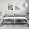 Image de Cadre De Lit Métal Sans Matelas Et Pied De Lit Blanc 193x203 Cm Vidaxl