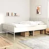 Image de vidaXL Cadre de lit métal avec tête de lit-pied de lit blanc 200x200cm 350956