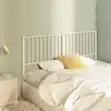 Image de Tête De Lit De Remplacement Métal Blanc 160 Cm Vidaxl