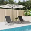 Image de Chaises Plage Pliantes Lot De 2 Textilène Acier Enduit Poudre Vidaxl