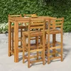 Image de vidaXL Ensemble de Bar de Jardin 5 pcs Table et Chaises avec Repose-Pieds Ensemble de Meubles de Terrasse Extérieur Bois 3154396