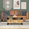 Image de vidaXL Table basse 80x54x40 cm Bois de manguier solide et dingénierie 351954