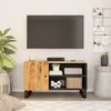 Image de Meuble Tv 80x33x46 Cm Bois De Manguier Et D'ingénierie Vidaxl