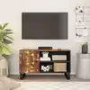 Image de Meuble Tv 80x33x46 Cm Bois De Récupération Et D'ingénierie Vidaxl