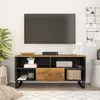 Image de vidaXL Meuble TV 100x33x46 cm bois de manguier et dingénierie 351973