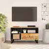 Image de Meuble Tv 80x33x46 Cm Bois De Manguier Et D'ingénierie Vidaxl