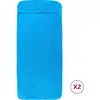 Image de Serviettes De Plage 2 Pcs Turquoise 75x200 Cm Tissu 400 Gsm Vidaxl