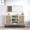 Image de Buffet Blanc 105x30x65 Cm Bois D'ingénierie Vidaxl
