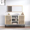 Image de vidaXL Buffet blanc 105x30x65 cm bois dingénierie armoire armoire latérale armoire de rangement armoires placard 352118