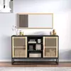 Image de Buffet Noir 105x30x65 Cm Bois D'ingénierie Vidaxl
