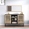 Image de vidaXL Buffet noir 105x30x65 cm bois dingénierie armoire armoire latérale armoire de rangement armoires placard 352119