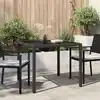 Image de Table De Jardin Marron 90 X 90 X 75 Cm Polyrotin Vidaxl