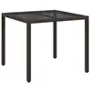 Image de Vidaxl table de jardin marron 90 x 90 x 75 cm polyrotin