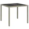 Image de Vidaxl table de jardin gris 90 x 90 x 75 cm polyrotin