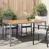 Image de Table De Jardin Gris 150 X 90 X 75 Cm Polyrotin Vidaxl