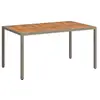 Image de Vidaxl table de jardin gris 150 x 90 x 75 cm polyrotin