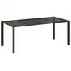 Image de Vidaxl table de jardin marron 190 x 90 x 75 cm polyrotin