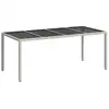 Image de Vidaxl table de jardin blanc 190 x 90 x 75 cm polyrotin