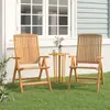 Image de Chaises De Jardin Inclinables Lot De 2 Bois Massif De Teck Vidaxl