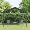 Image de Tente À Auvent Anthracite 3x3 M Acier Et Tissu Vidaxl