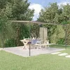 Image de vidaXL Belvédère beige 4x4 m 180 g/m² tissu et acier 362466