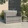 Image de Banc De Jardin Avec Coussins Gris 105 Cm Résine Tressée Vidaxl