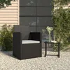 Image de vidaXL Fauteuil de jardin avec coussin Noir Résine tressée 362320
