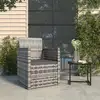 Image de Fauteuil De Jardin Avec Coussin Gris Résine Tressée Vidaxl