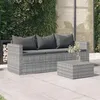 Image de vidaXL Canapé de jardin 3 places avec coussins Gris Résine tressée 362328