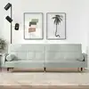 Image de Canapé-lit Avec Coussins Gris Clair Velours Vidaxl
