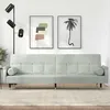 Image de vidaXL Canapé-lit avec coussins gris clair velours 351857