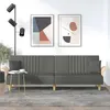 Image de vidaXL Canapé-lit avec accoudoirs gris foncé tissu 351888