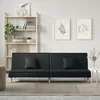 Image de vidaXL Canapé-lit noir tissu 351902