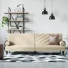 Image de Canapé-lit Avec Accoudoirs Crème Tissu Vidaxl