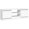 Image de Meuble Tv Avec Porte Blanc 102x30x36 Cm Vidaxl