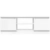 Image de Vidaxl meuble tv avec porte blanc 102x30x36 cm