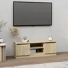 Image de vidaXL Meuble TV avec porte Chêne sonoma 102x30x36 cm 823353