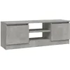 Image de Meuble Tv Avec Porte Gris Béton 102x30x36 Cm Vidaxl