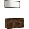 Image de Ensemble De Meubles De Salle De Bain 2 Pcs Chêne Fumé Vidaxl