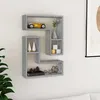 Image de Étagères Murales 2pcs Sonoma Gris 50x15x50 Cm Bois D’ingénierie Vidaxl