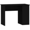 Image de Bureau Noir 100x55x75 Cm Bois D'ingénierie Vidaxl