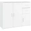 Image de Vidaxl buffet blanc 91x29,5x75 cm bois d'ingénierie
