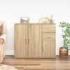 Image de Buffet Chêne Sonoma 91x29,5x75 Cm Bois D'ingénierie Vidaxl