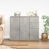 Image de Buffet Gris Béton 91x29,5x75 Cm Bois D'ingénierie Vidaxl