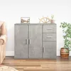 Image de vidaXL Buffet Gris béton 91x295x75 cm Bois dingénierie 823273
