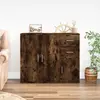 Image de Buffet Chêne Fumé 91x29,5x75 Cm Bois D'ingénierie Vidaxl