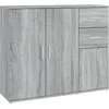 Image de Buffet Sonoma Gris 91x29,5x75 Cm Bois D'ingénierie Vidaxl