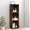 Image de vidaXL Bibliothèque-Meuble TV chêne fumé 36x30x114cm bois dingénierie 826655