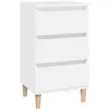 Image de Table De Chevet Blanc 40x35x70 Cm Bois D’ingénierie Vidaxl